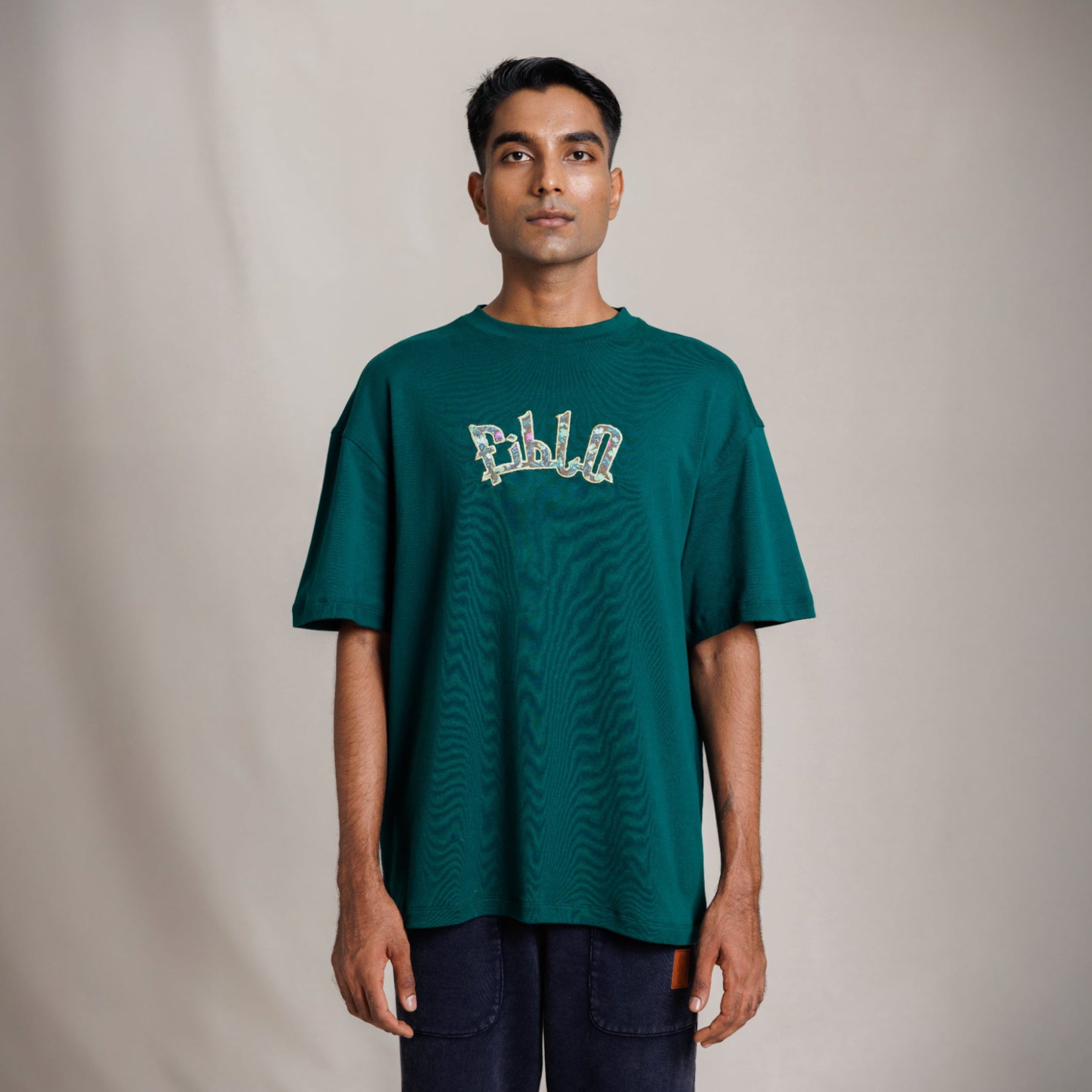 Serenity's Blossom - Green Oversized T shirt