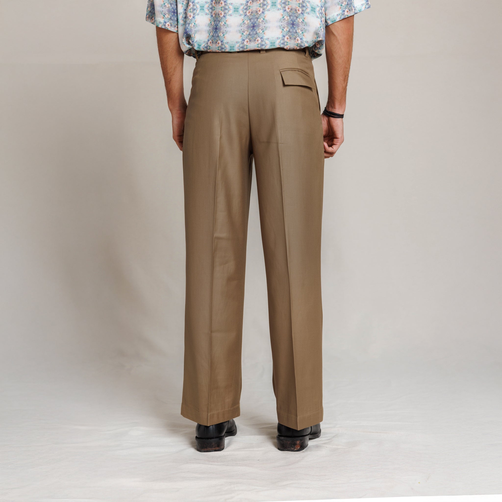 Terra Firma - Khaki Loose Bootcut Trouser