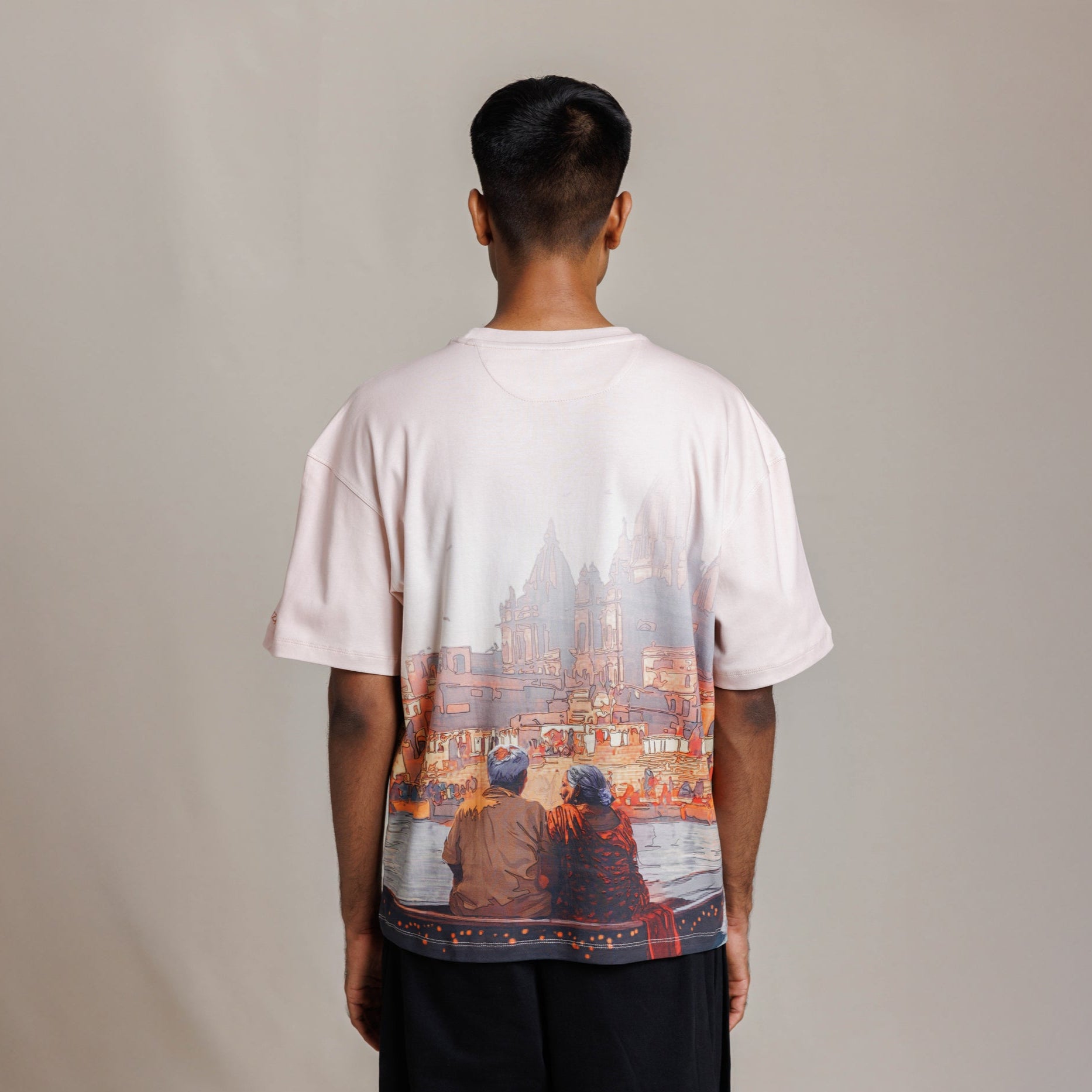 Pyaar Banaras - Peach Oversized T Shirt